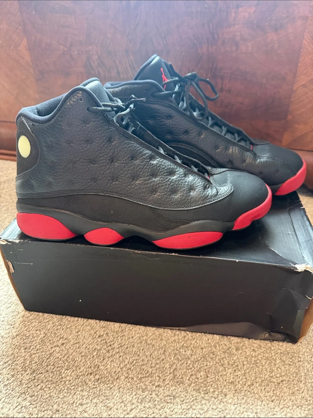 Air Jordan 13 Retro “Dirty Bred” Men's Black and Red Basketball Sneakers